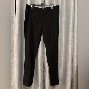 Burberry London Women’s Black Trousers Dress Pants Pleated Wool Straight Leg 12